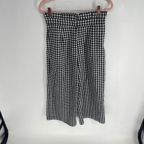 Zara Pants - Traf Collection Women's Black & White Checkered paperbag pant Size M